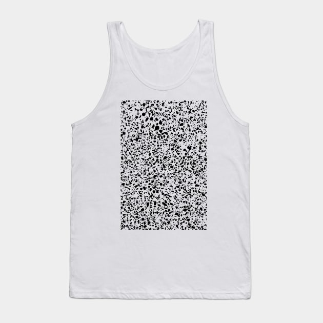 Black and White Dalmation Pattern Tank Top by fivemmPaper